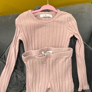 Coco Blanc Ribbed Pajamas Size 6